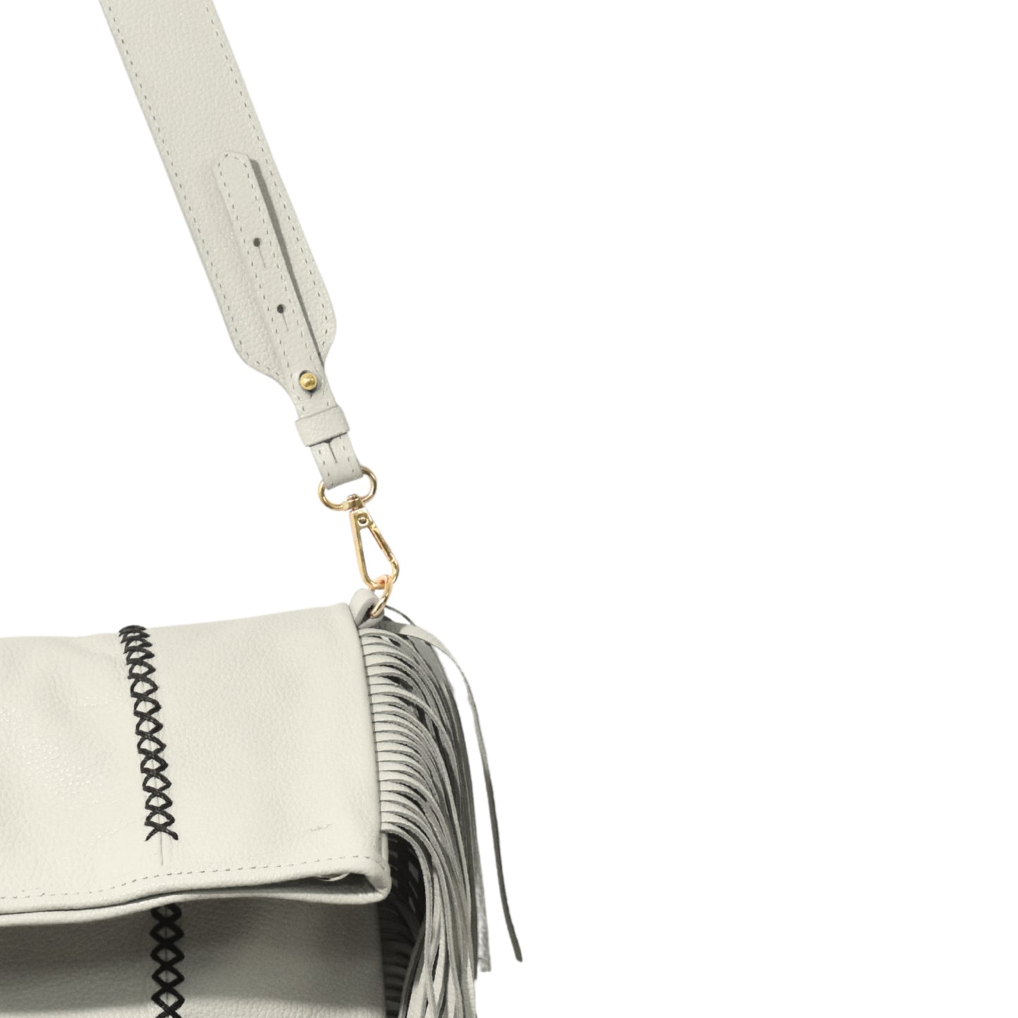 Fringe Leather Clutch & Messenger Bag