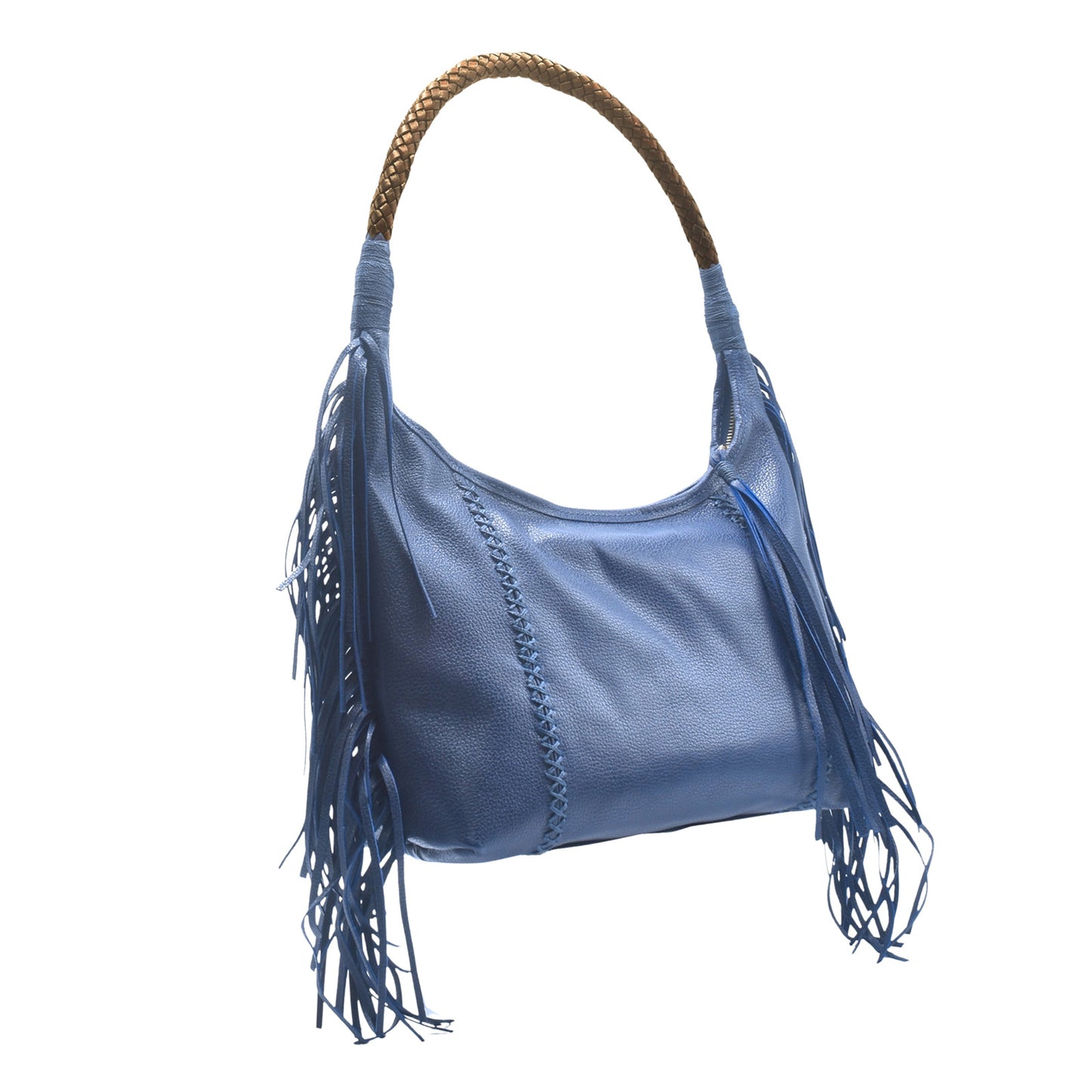 Fringe Leather Hobo Bag