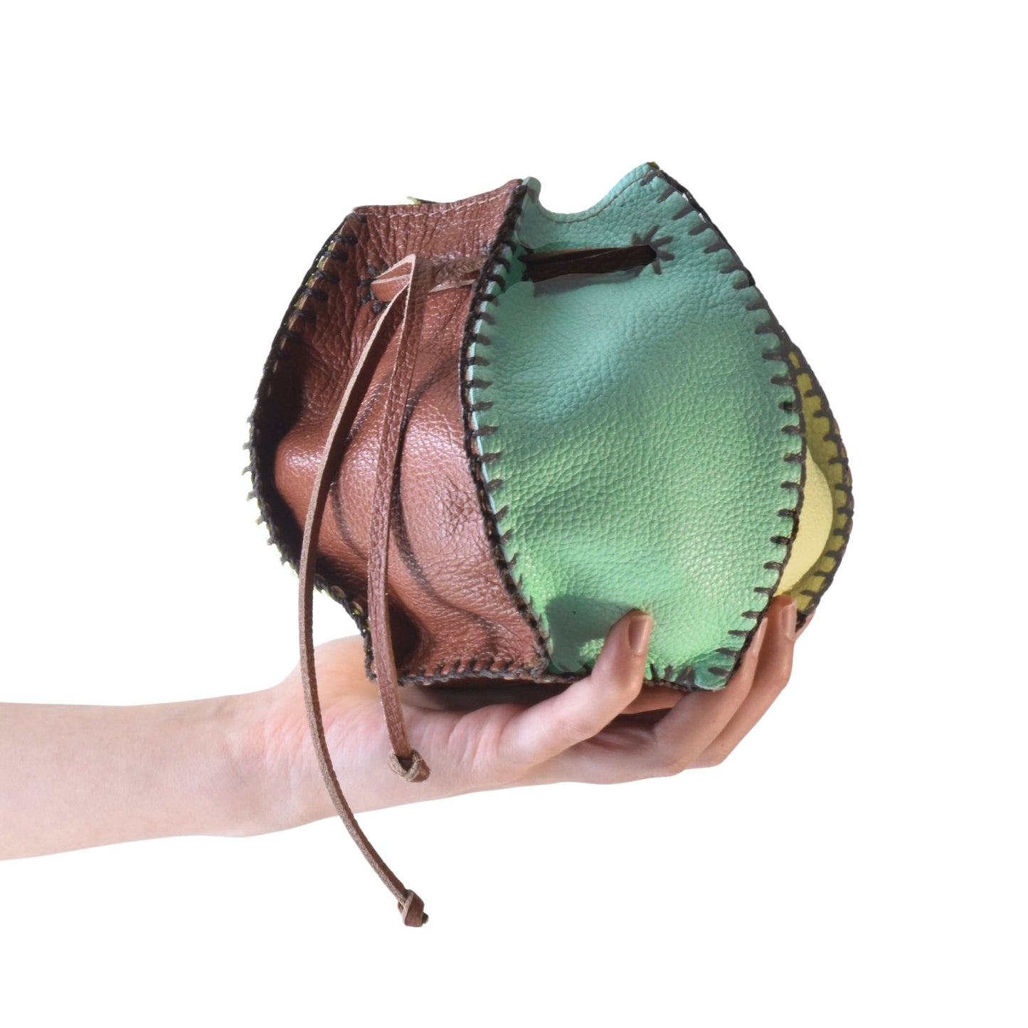 Mini Bucket Pouch Leather Bag