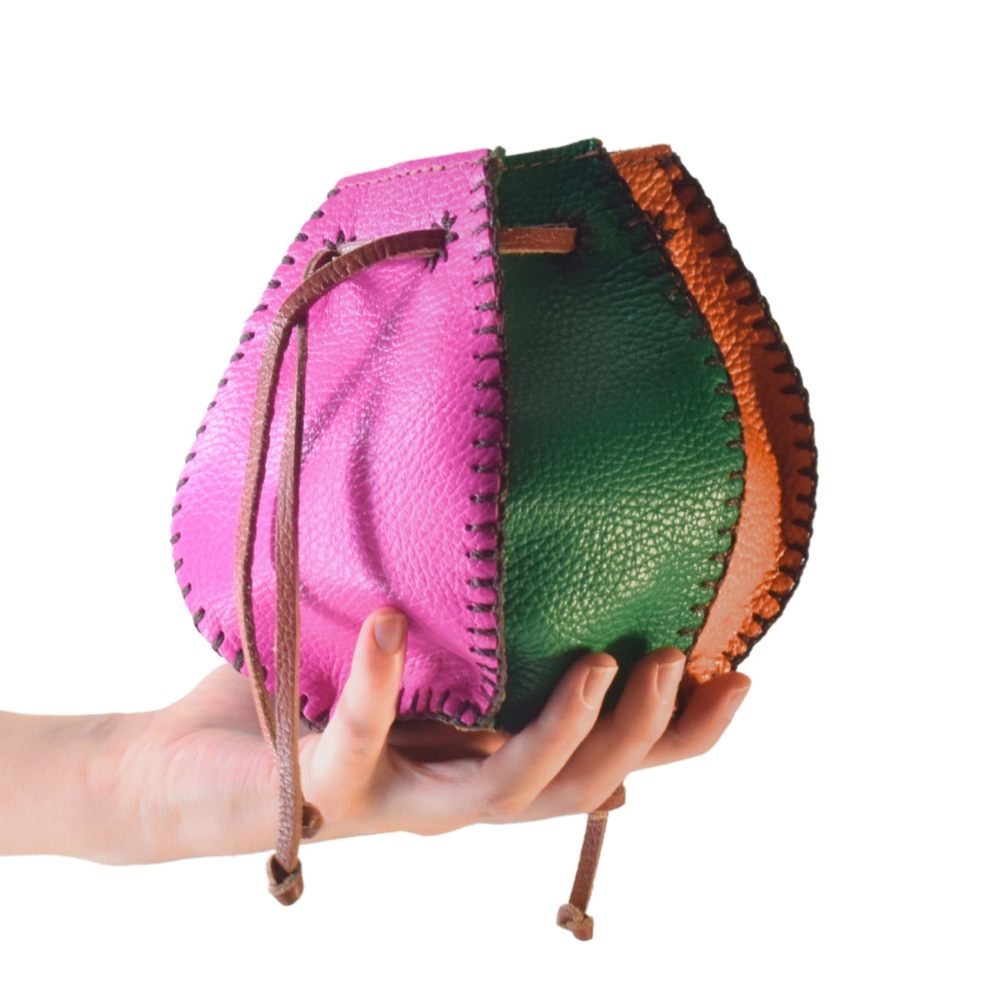 Mini Bucket Pouch Leather Bag