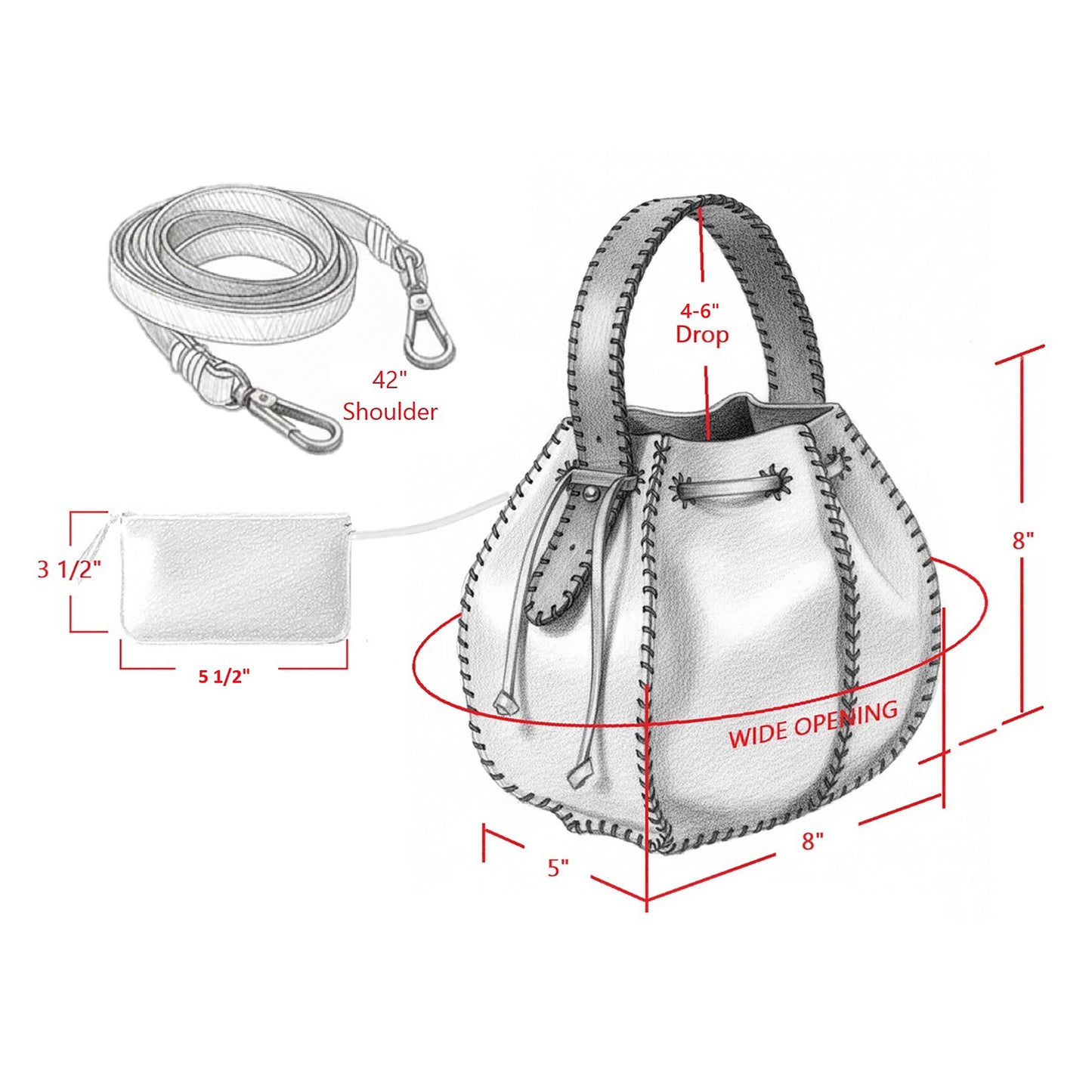 Bucket Leather Bag